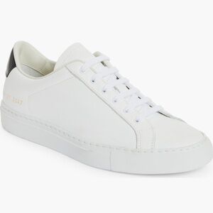Common Projects White and Black Leather Sneakers
